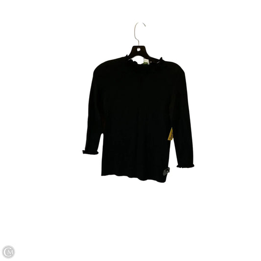 Top Long Sleeve Designer By Kate Spade In Black, Size: Xs