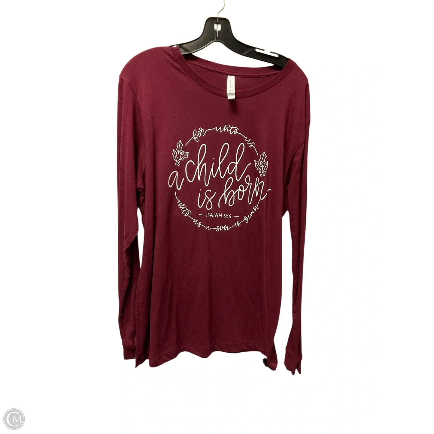 Top Long Sleeve By Clothes Mentor In Red, Size: L