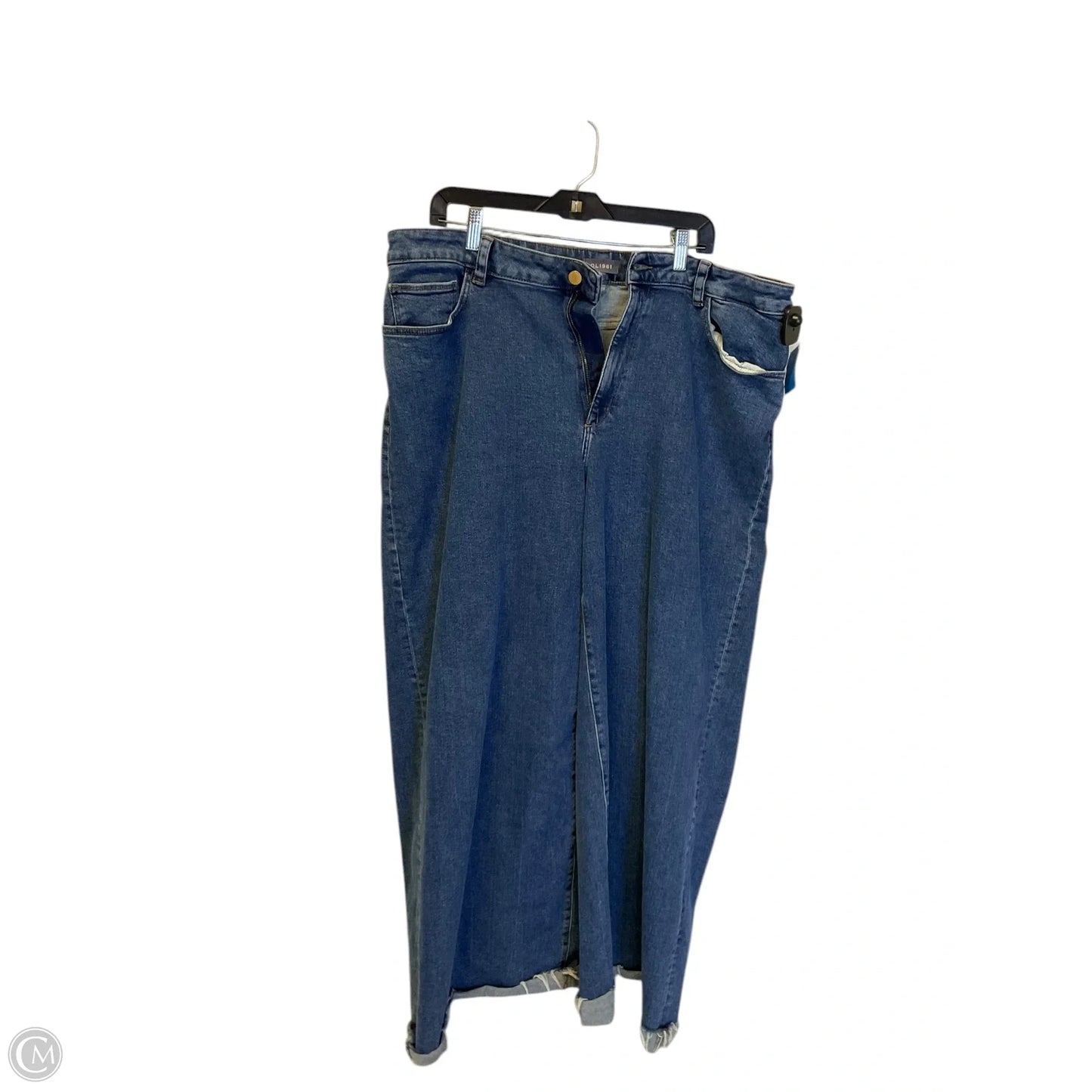 Jeans Wide Leg By Dl1961 In Blue Denim, Size: 22