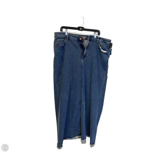 Jeans Wide Leg By Dl1961 In Blue Denim, Size: 22