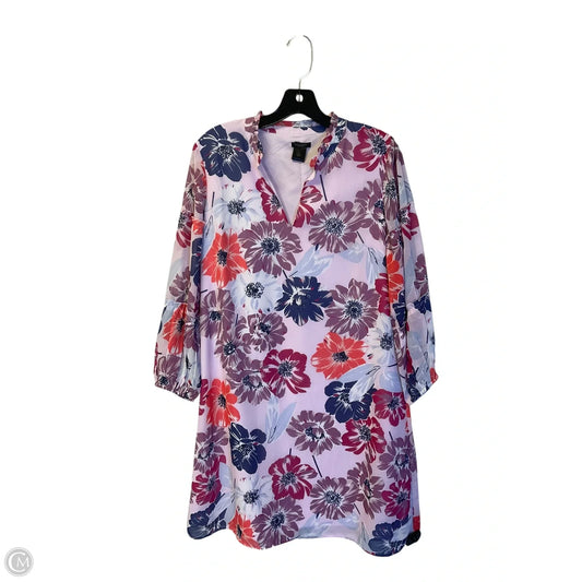 Dress Party Midi By Ann Taylor In Floral Print, Size: S