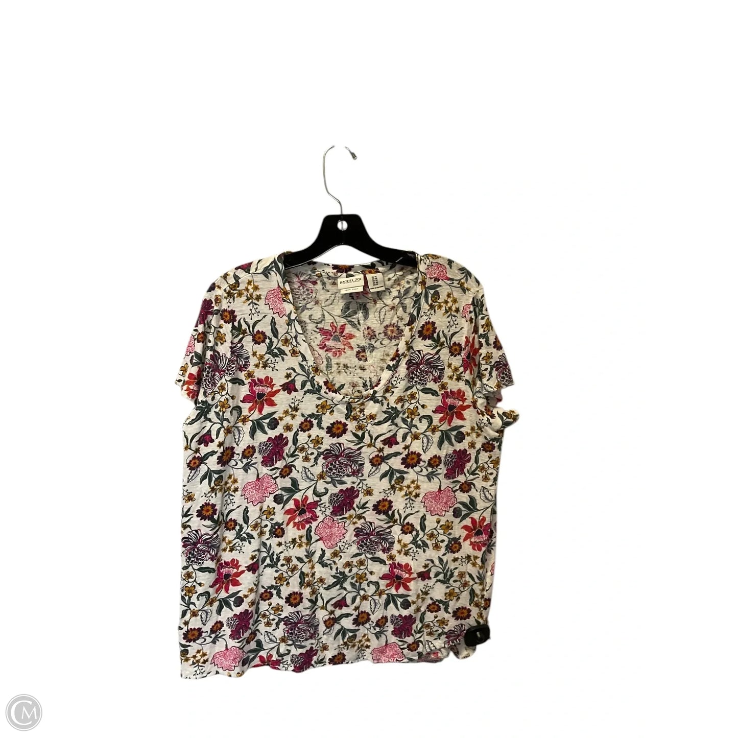 Top Short Sleeve By Rachel Zoe In Floral Print, Size: 1x