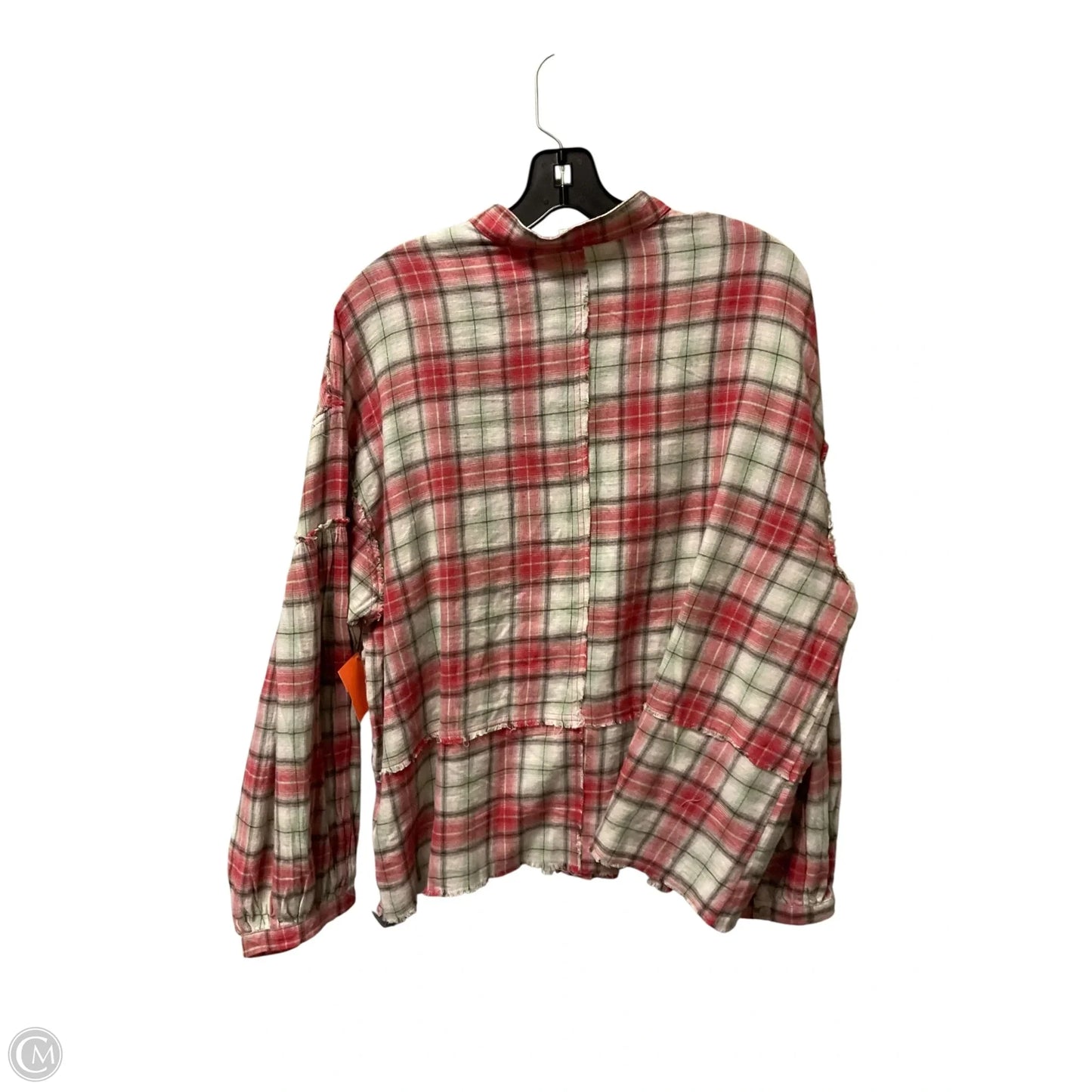 Top Long Sleeve By Easel In Plaid Pattern, Size: L