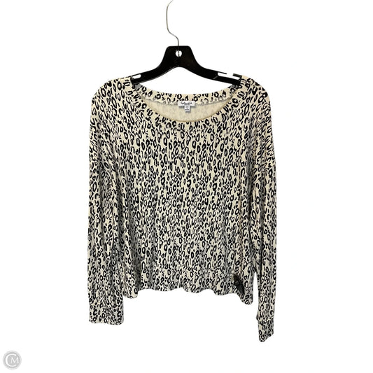 Top Long Sleeve Basic By Splendid In Animal Print, Size: M