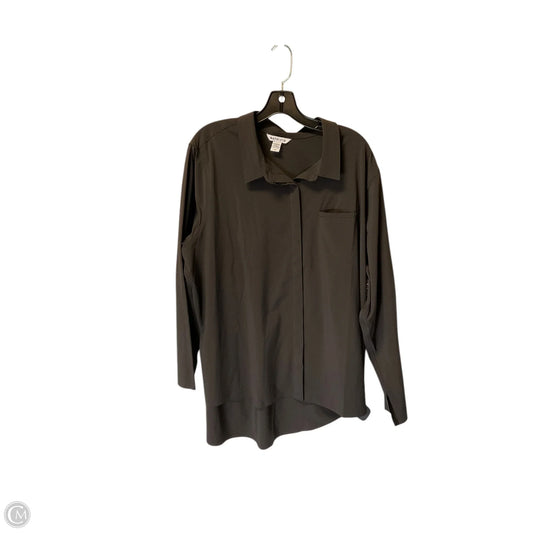 Athletic Top Long Sleeve Collar By Athleta In Brown, Size: 2x