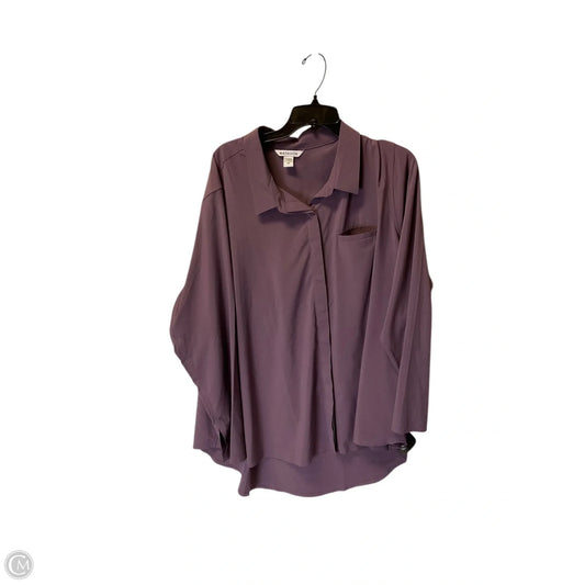 Athletic Top Long Sleeve Collar By Athleta In Purple, Size: 2x