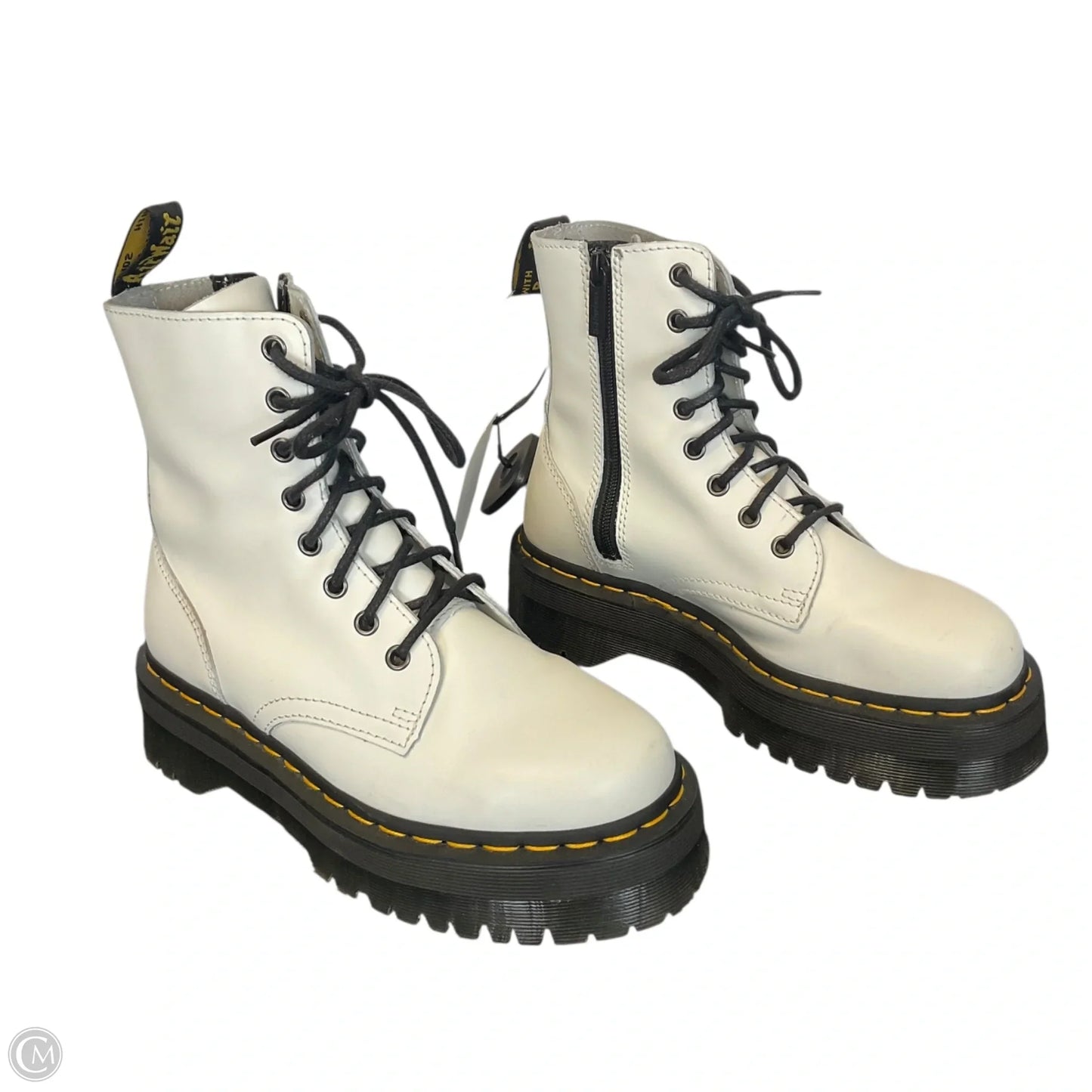 Boots Combat By Dr Martens In White, Size: 7