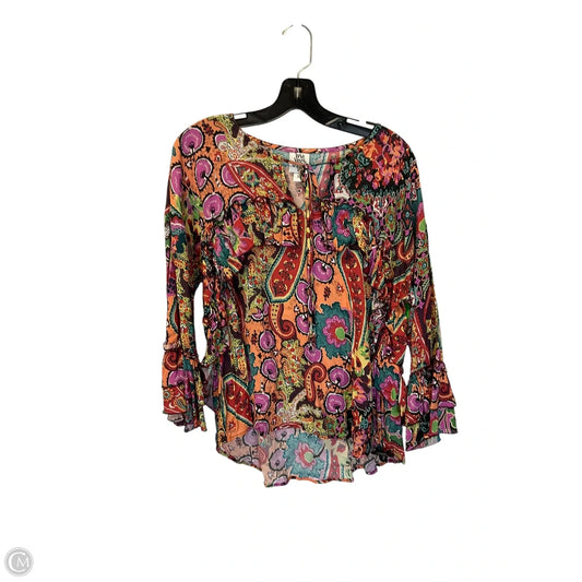 Top Long Sleeve By Ivy Jane In Multi-colored, Size: S