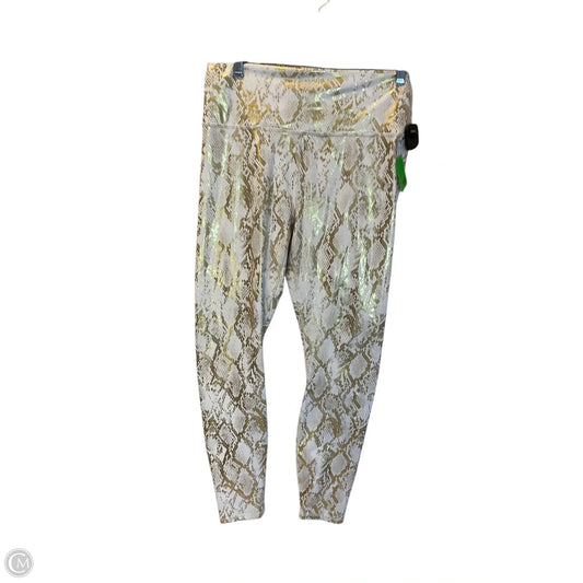 Athletic Leggings By Fabletics In Gold, Size: L