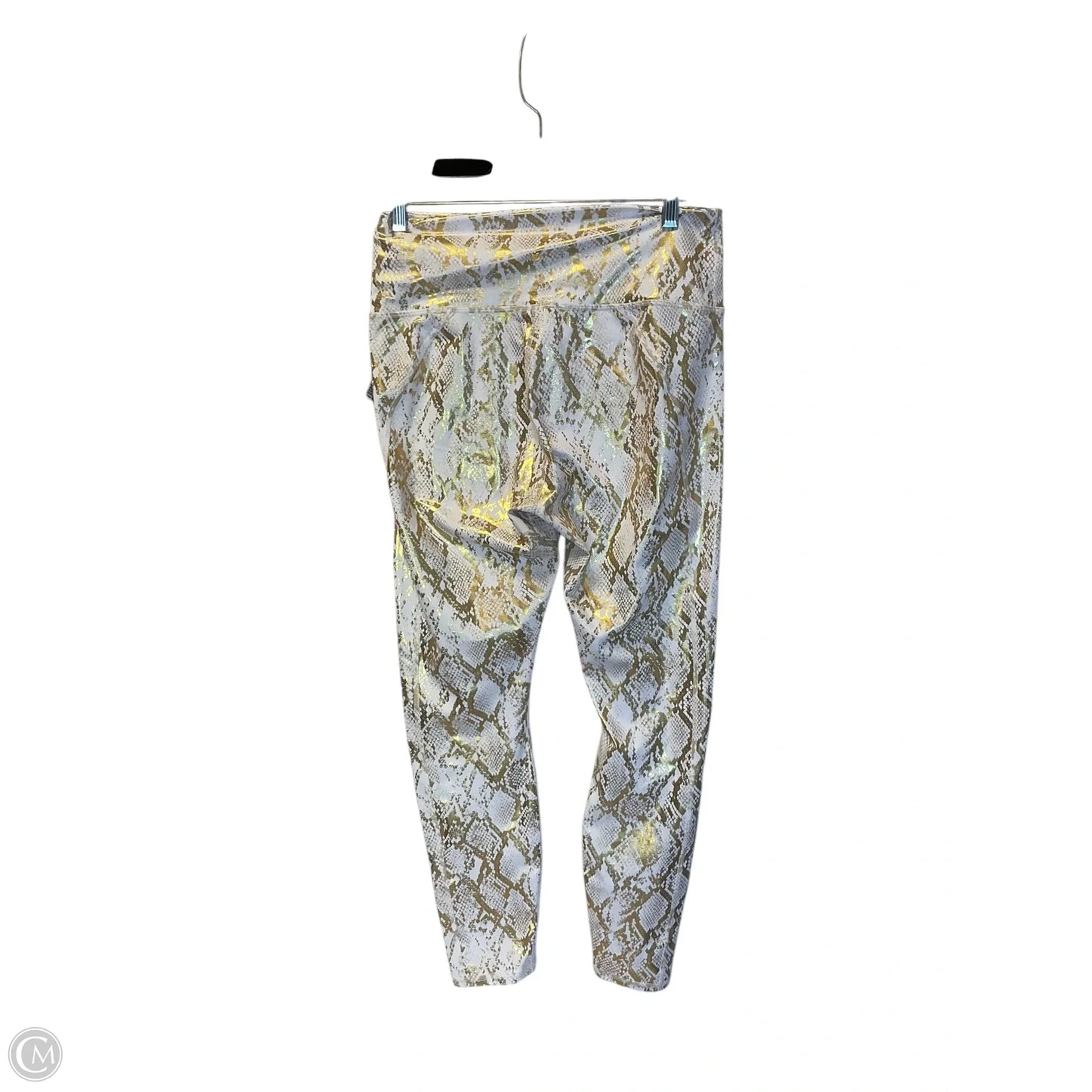 Athletic Leggings By Fabletics In Gold, Size: L