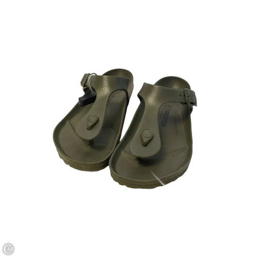 Sandals Flip Flops By Birkenstock In Green, Size: 8