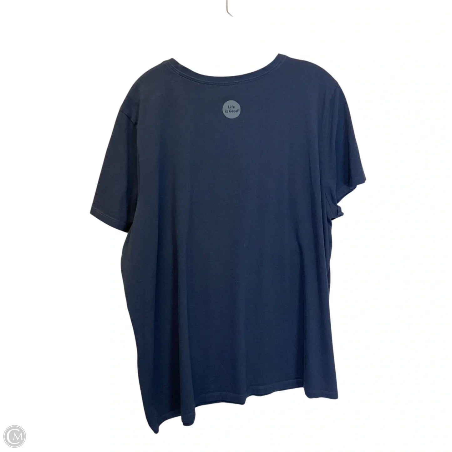 Top Short Sleeve By Life Is Good In Blue, Size: 3x