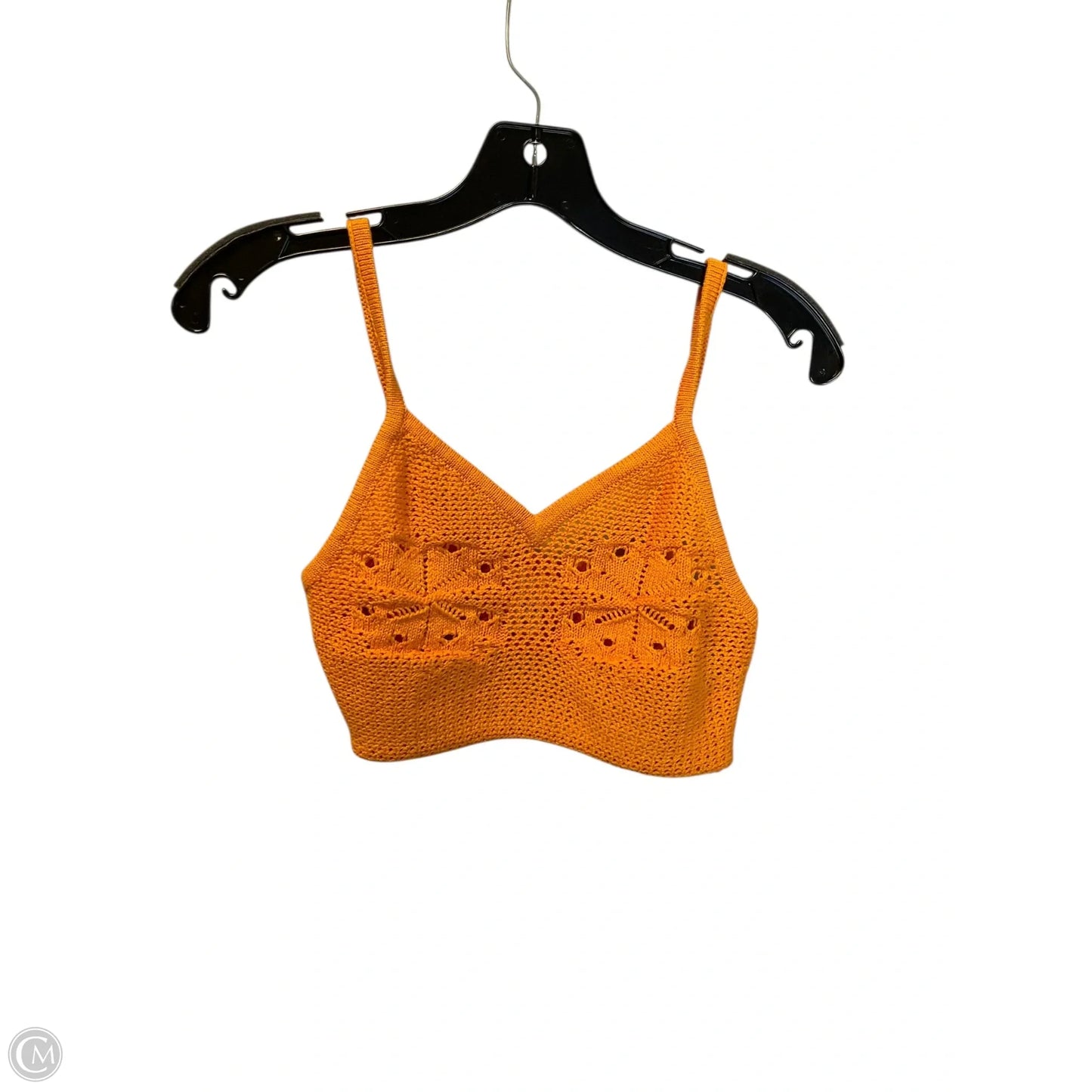 Top Sleeveless By H&m In Orange, Size: S