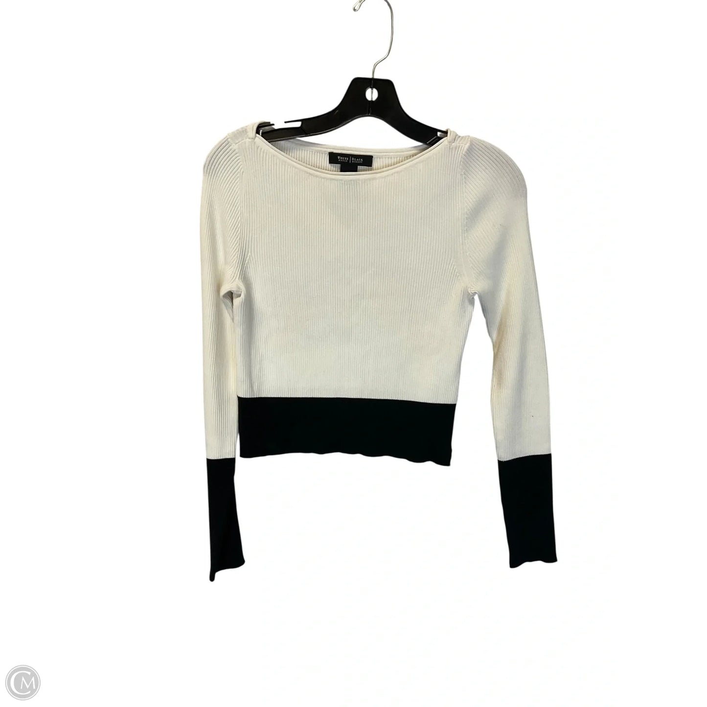 Top Long Sleeve By White House Black Market In Black & White, Size: Xs