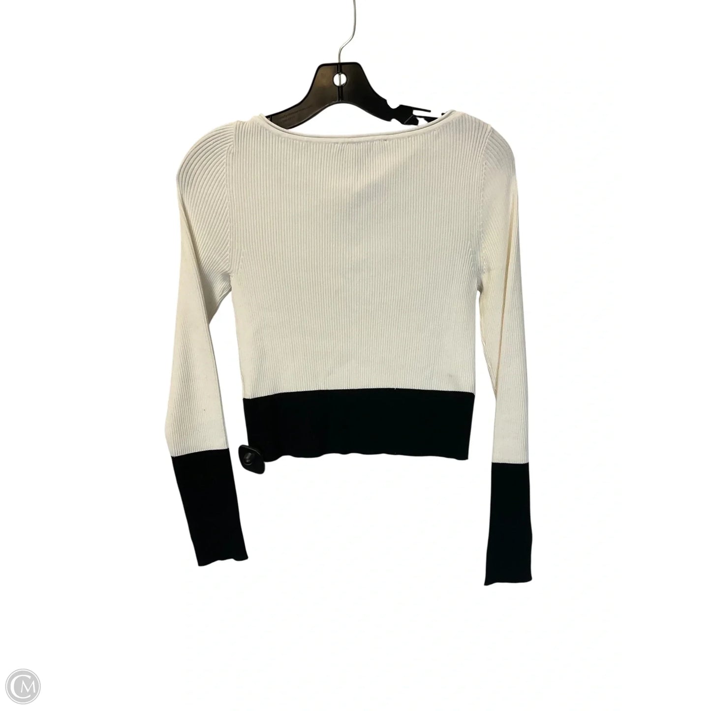 Top Long Sleeve By White House Black Market In Black & White, Size: Xs