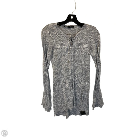 Top Long Sleeve By White House Black Market In Grey, Size: Xs
