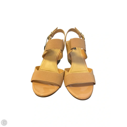 Sandals Heels Wedge By Alex Marie In Tan, Size: 8