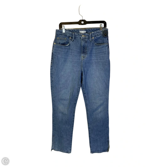 Jeans Straight By Good American In Blue Denim, Size: 8
