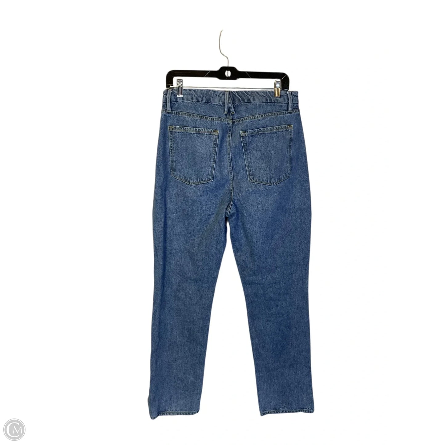 Jeans Straight By Good American In Blue Denim, Size: 8