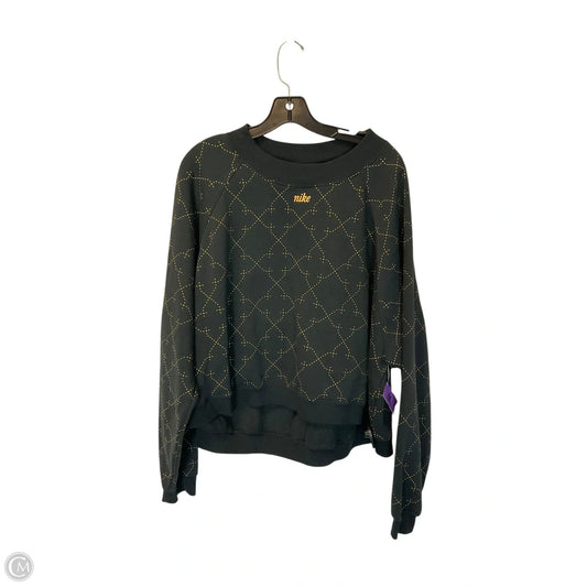 Sweatshirt Crewneck By Nike Apparel In Black, Size: 2x