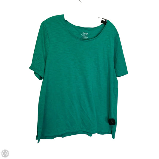 Top Short Sleeve Basic By Chicos In Teal, Size: Xl