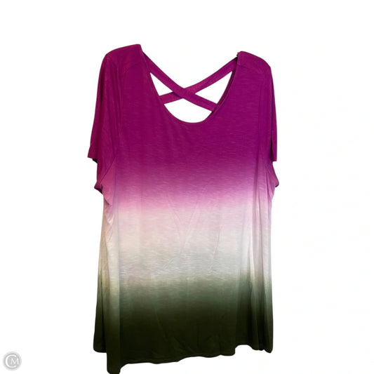 Top Short Sleeve By Lane Bryant In Purple, Size: 2x