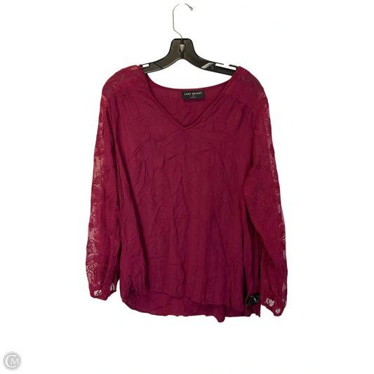 Top Long Sleeve By Lane Bryant In Purple, Size: Xl