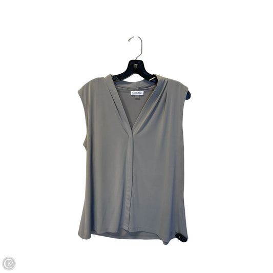 Top Sleeveless By Calvin Klein In Grey, Size: Xl