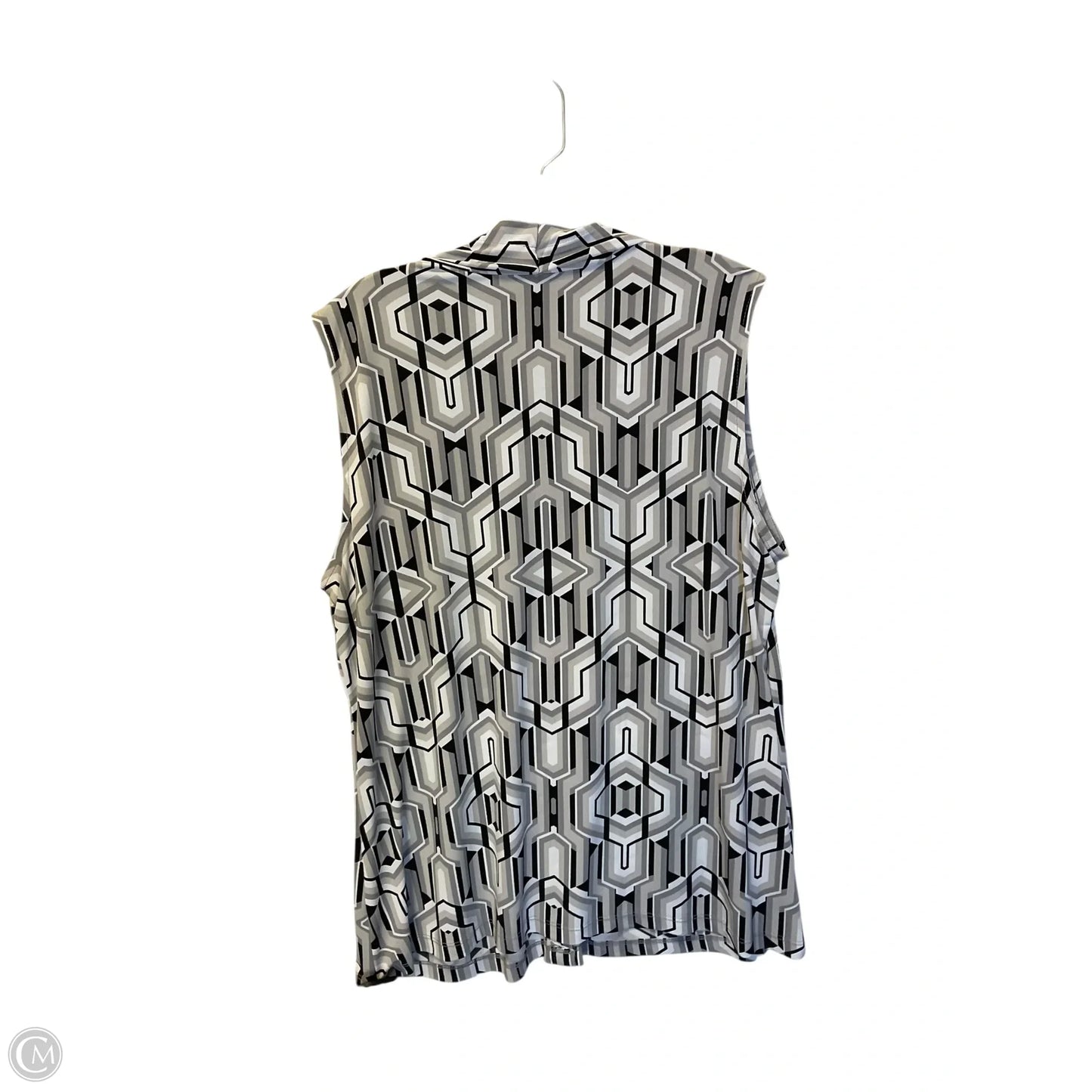 Top Sleeveless By Calvin Klein In Grey, Size: L
