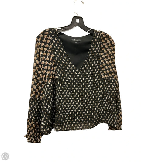 Top Long Sleeve By Madewell In Black, Size: S