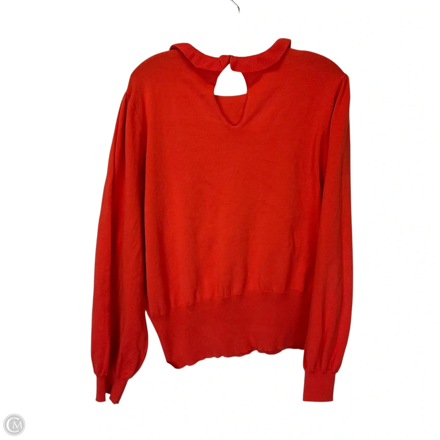 Top Long Sleeve Basic By Who What Wear In Orange, Size: Xl