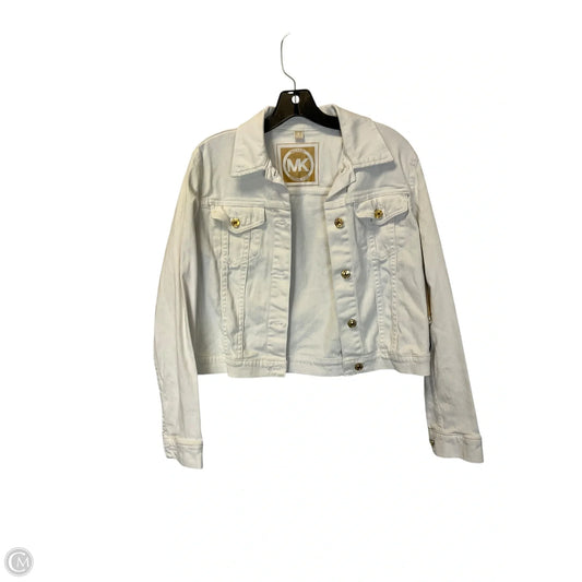 Jacket Denim By Michael By Michael Kors In White Denim, Size: M