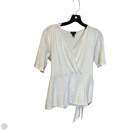 Top Short Sleeve Basic By Ann Taylor In White, Size: S