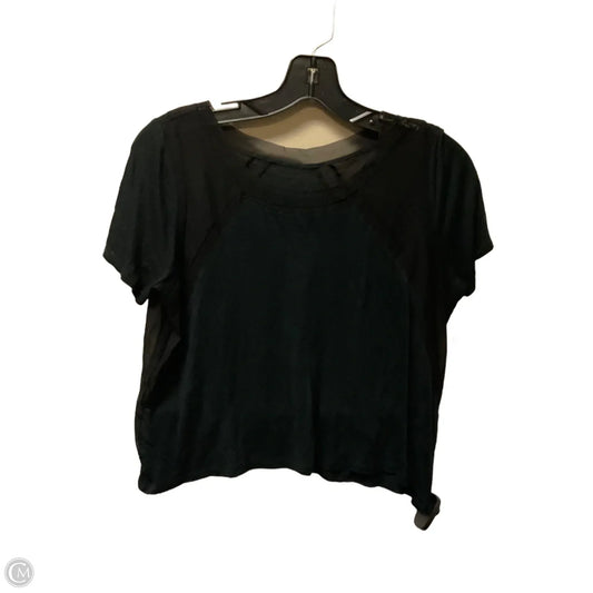 Athletic Top Short Sleeve By Alo In Black, Size: S
