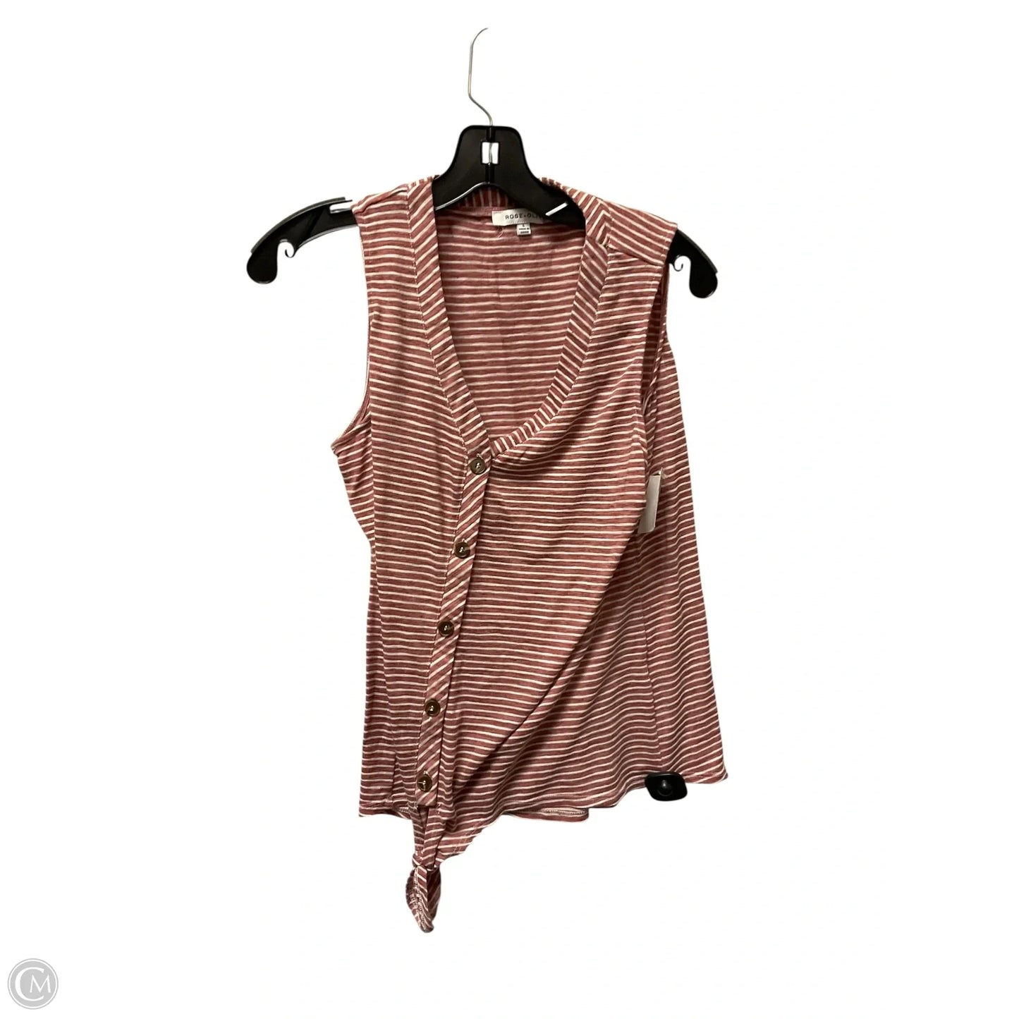 Top Sleeveless Basic By Rose And Olive In Striped Pattern, Size: L