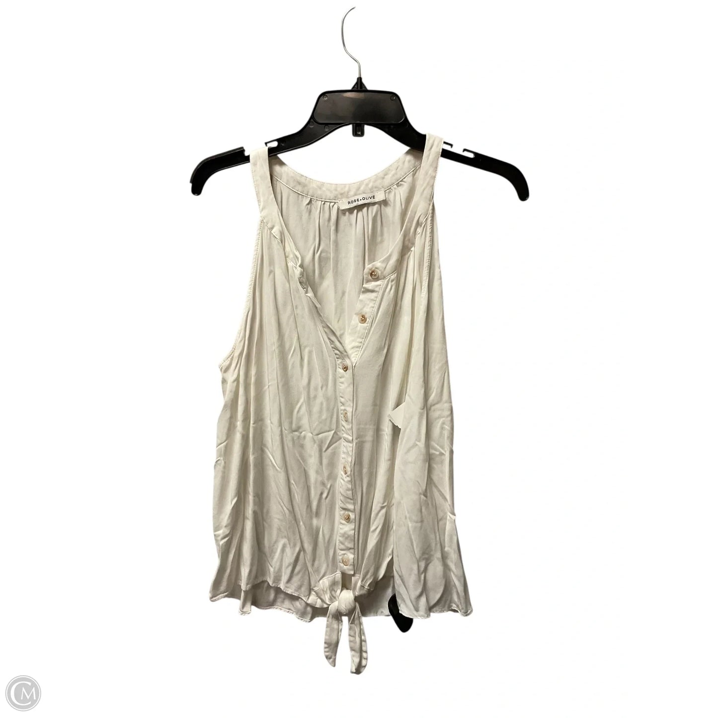 Top Sleeveless Basic By Rose And Olive In White, Size: L