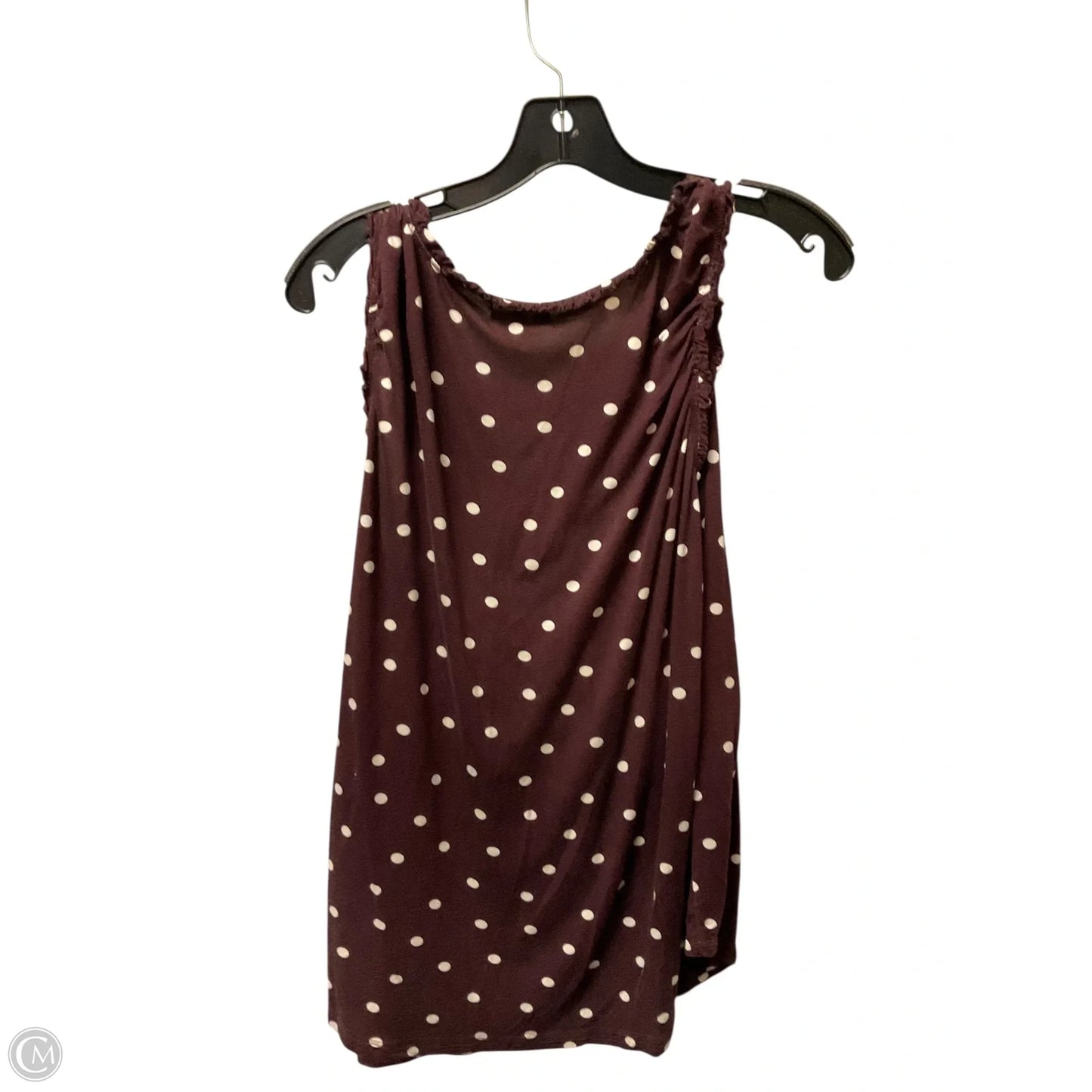 Top Sleeveless Basic By Maurices In Polkadot Pattern, Size: L
