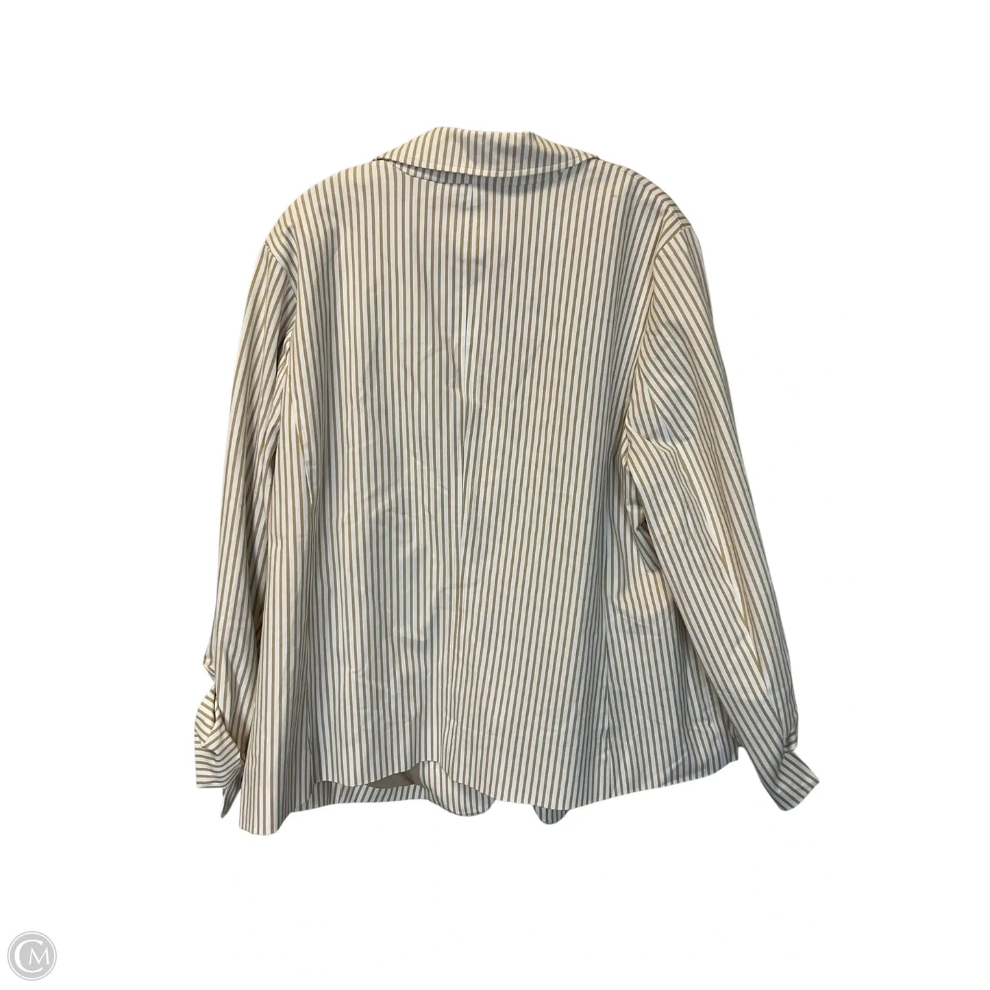 Blazer By Chicos In Striped Pattern, Size: Xl