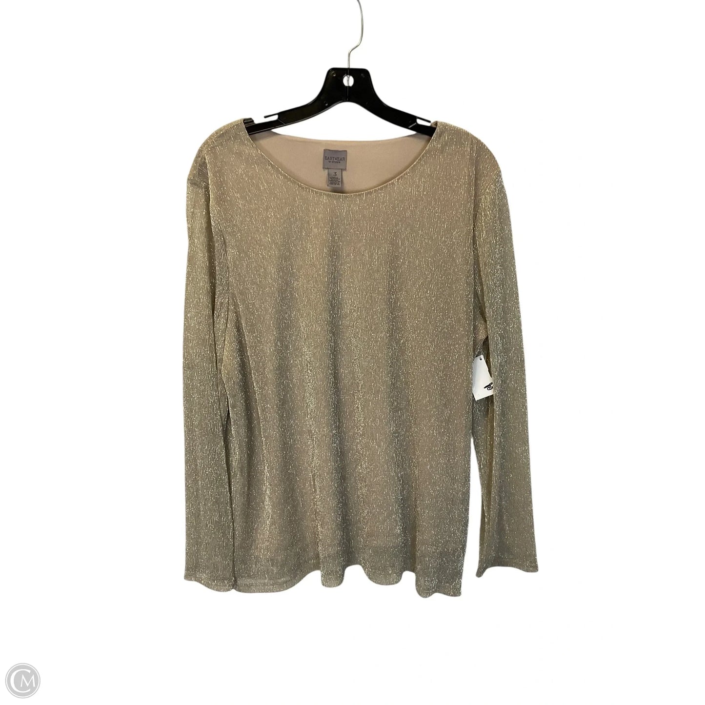 Top Long Sleeve Basic By Chicos In Gold, Size: L