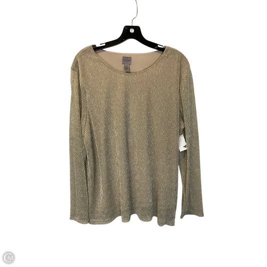 Top Long Sleeve Basic By Chicos In Gold, Size: L
