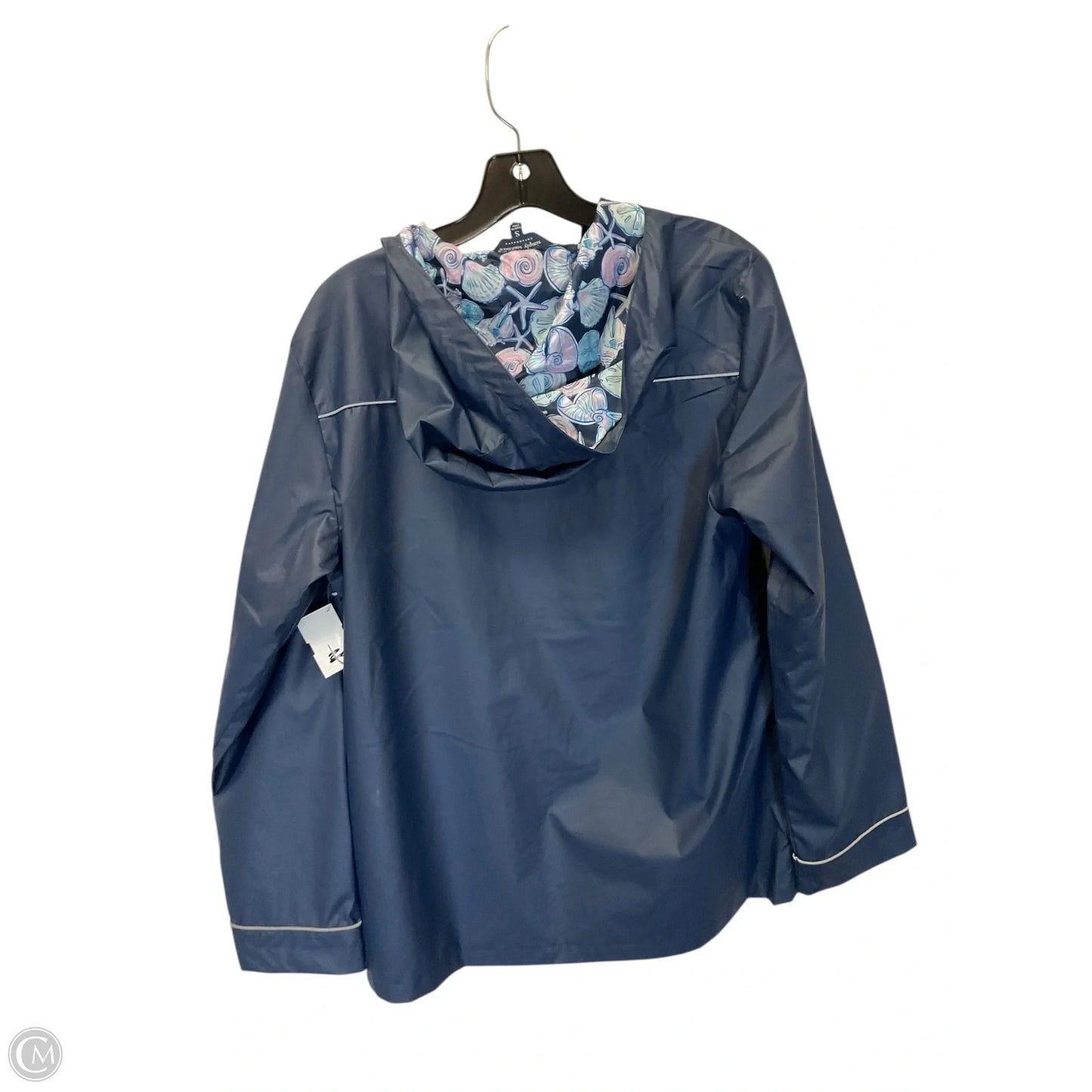 Jacket Windbreaker By Simply Southern In Blue, Size: S