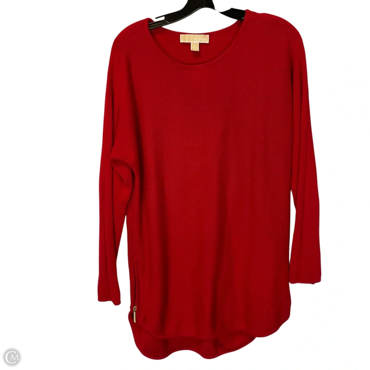 Top Long Sleeve Basic By Michael By Michael Kors In Red, Size: S