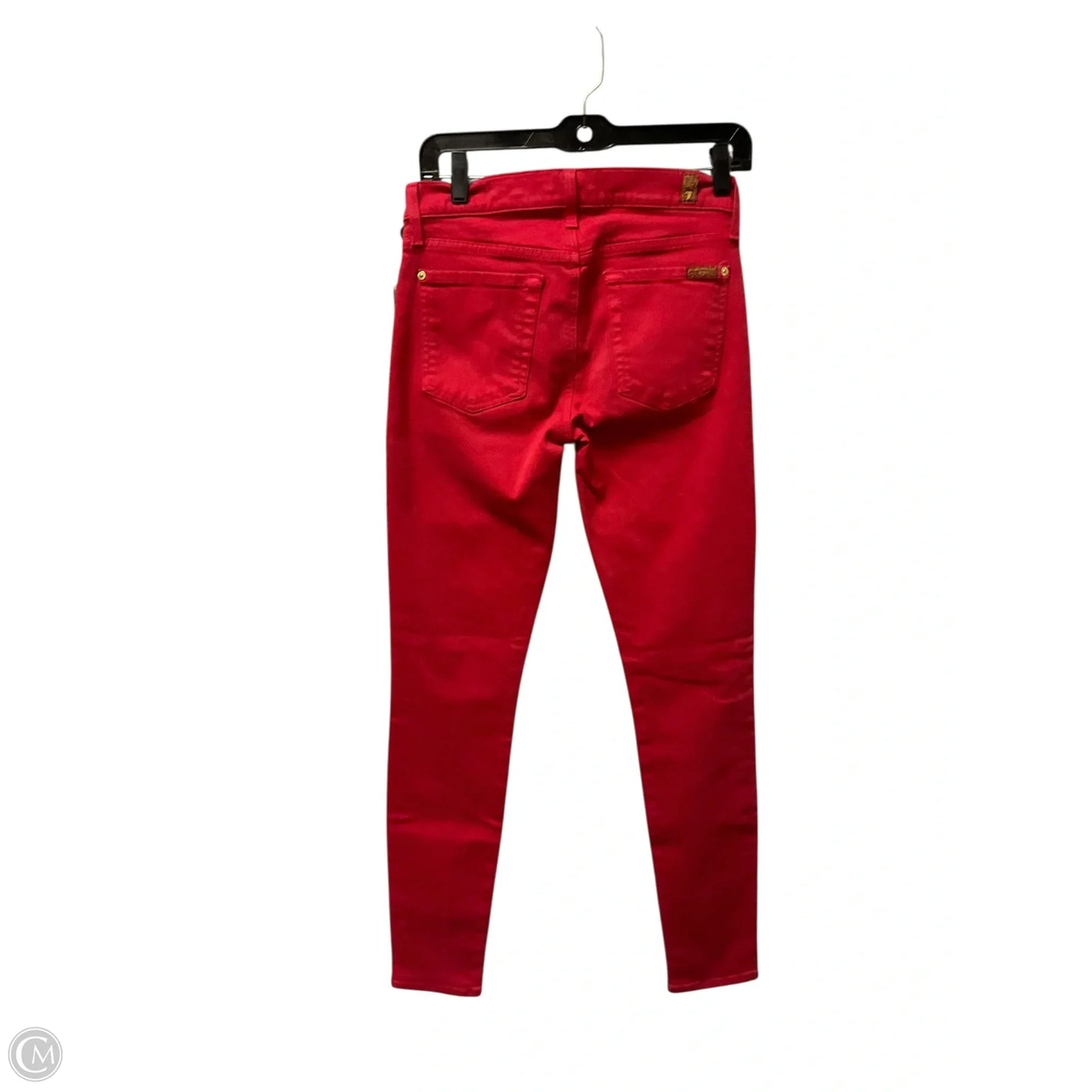 Jeans Skinny By 7 For All Mankind In Red Denim, Size: 4
