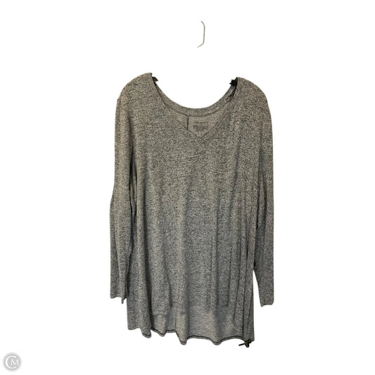 Top Long Sleeve Basic By Lane Bryant In Grey, Size: 3x