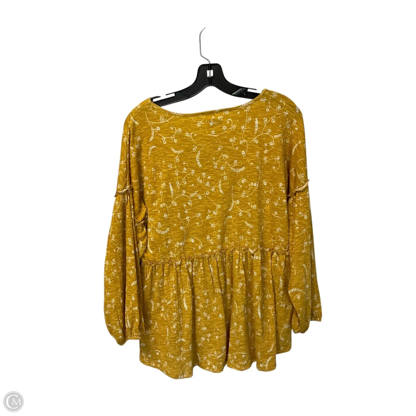 Top Long Sleeve By Wonderly In Yellow, Size: M