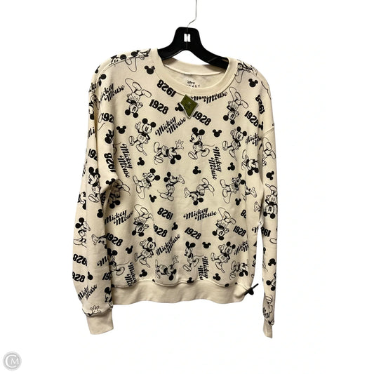 Sweatshirt Crewneck By Disney In Cream, Size: S