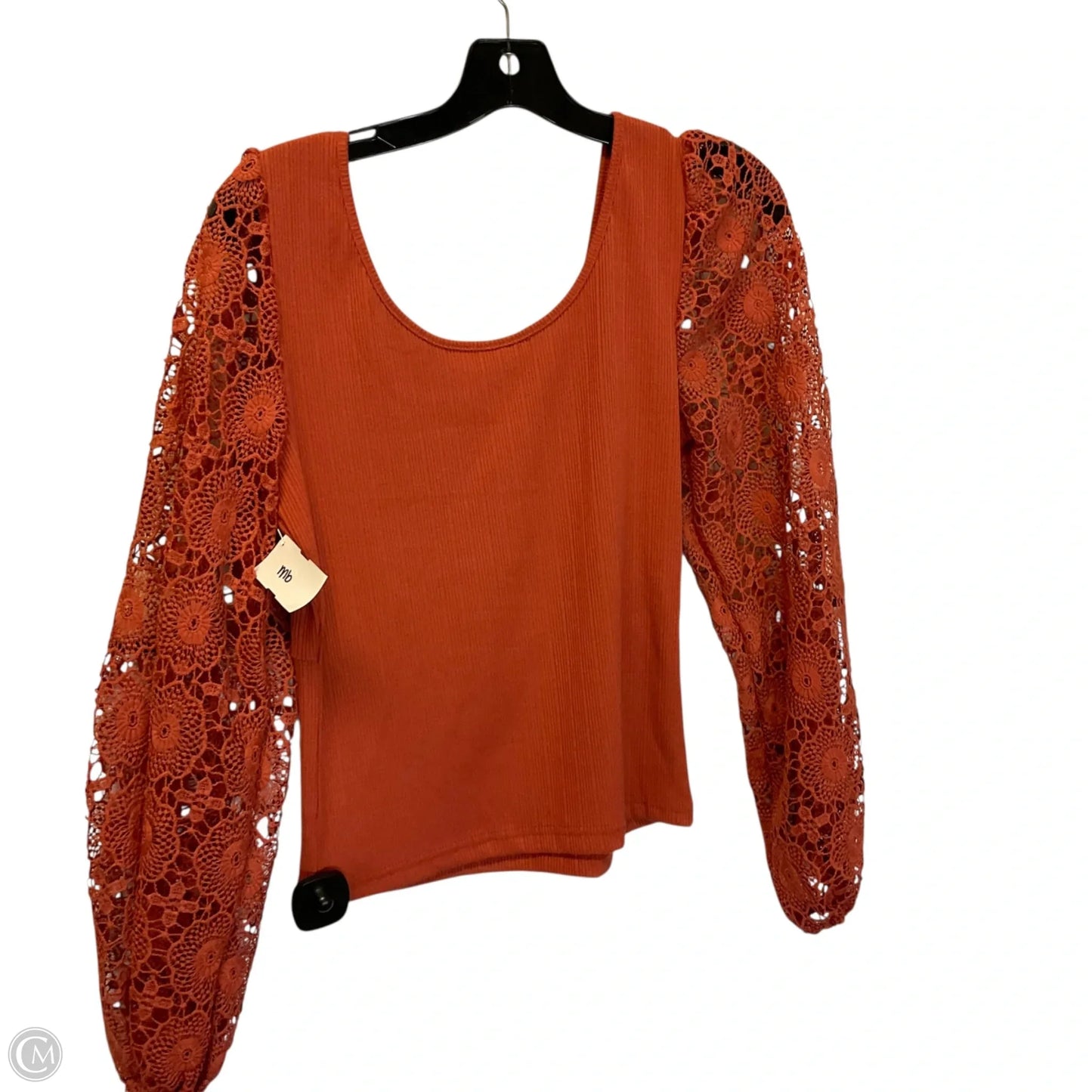 Top Long Sleeve Basic By Willow & Root In Orange, Size: Xs