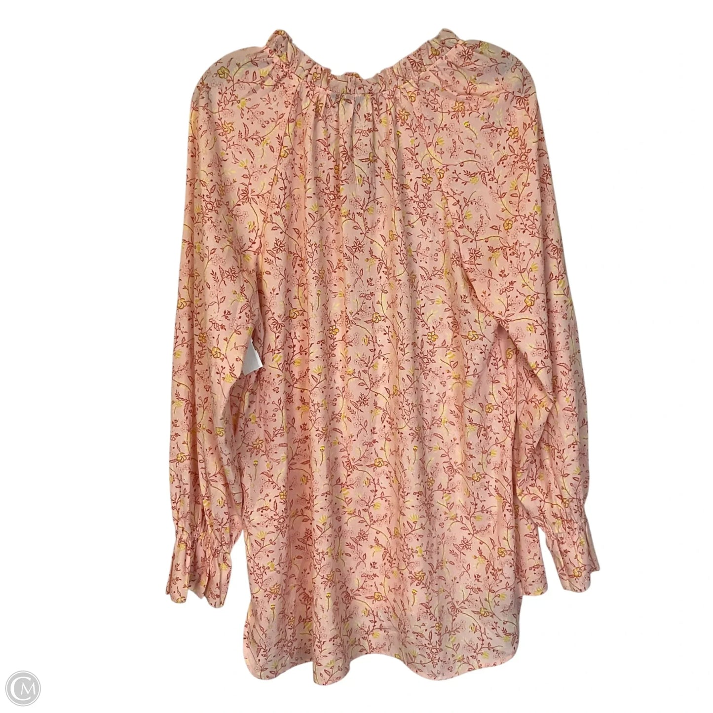 Top Long Sleeve By Kaari Blue In Pink, Size: Xl