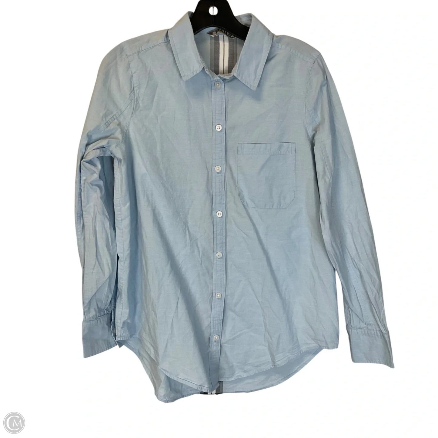 Top Long Sleeve Basic By Athleta In Blue, Size: S