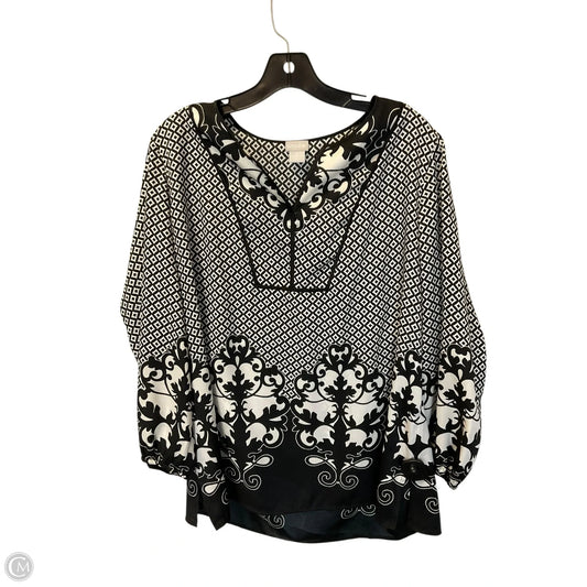 Top Long Sleeve Basic By Chicos In Black, Size: L